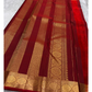 Ambara ✨ – Deep Purple Kanchipuram Pure Silk Saree
Woven zari butties in a rare rice reed motif 🌾
Striking red border with coin and ornate floral vines 🌹
Bold red pallu with diamond-grid lattice zari ✨
An heirloom weave of grace, contrast, and heritage