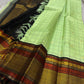 ✨ Elakkai Kattam — Pure Silk Kanchipuram Saree ✨
Cardamom-green body with black kattam checks and gold buttas, contrasted by kumkum-rust & kanak-gold borders with elephant zari and a rich black brocade pallu.
Silk Mark Certified ✅ • Fall & Pico Done ✅ •