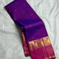 Classic Amethyst — Pure Silk Kanchipuram Saree
Royal violet body with gold muthu buttas & rani-magenta elephant zari borders
Silk Mark Certified • Free USA Shipping • Ships in Two Weeks