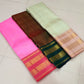 Pattu pink  Glow ✨ – Pure Kanchipuram Silk Saree in Candy Pink with Rani-Red Korvai Zari Border & Grand Brocade Pallu – Silk Mark Certified, Fall & Pico Done, Blouse Stitching Available, ships in two weeks