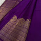 Lotus Glow — Violet | Pure Kanchipuram Silk Saree
A royal violet canvas with antique-gold zari peacocks, elephants & lotus motifs ✨
Silk Mark Certified • Free USA Shipping • Ships in Two Weeks