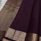 Vibha coffee Brown Pure Kanchipuram Silk Saree Blending the Grandeur of South Indian Weaving with Paithani-Inspired Floral Zari Borders and a Lustrous Rose Gold zari Pallu