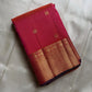 Tejas – Radiant Pink & Flaming Orange shot color Kanchipuram Silk Saree with Zari Kattam, Kamalam Buttas & Intricate Arai Maadam Pallu, Woven from an Exquisite Blend of colors