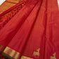 Red Glimmering Deer Vairaoosi — Pure Silk Kanchipuram Saree
Kumkum red vairaoosi with antique-gold deer buttas & kaddi zari border.
Silk Mark Certified · Free USA Shipping · Ships in 2 Weeks ✨