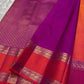 Suryarekha – Pure Korvai Kanchipuram Silk Saree
Kesari-Orange & Pink dual-tone body with gold paisley buttas
Arakku Red korvai border with diamond brocade elephant  motifs
Vadamalli Purple grand zari brocade pallu | shios in 2 weeks ,silk mark cer