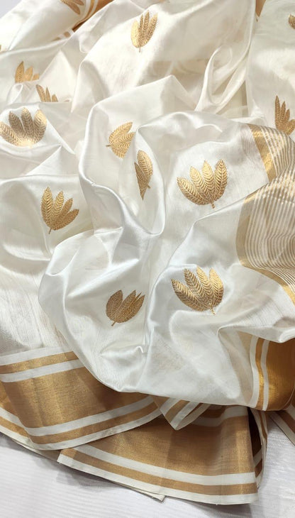 Pure silk Chanderi saree