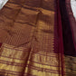Kani- Brown   ✨ – Shimmery Brown Pure Mulberry Silk Kanchipuram Saree with Intricate Zari Kamalam Buttas, Varisaipet Muthuseer & Annampet Floral Borders, Flowing Vines, Bavanji Border Deck, and Diamond Pet Pallu with Thilakam Motifs  Silk Mark Certified