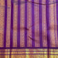 Aqua Vairaoosi pure silk Kanchipuram saree with gold buttas and purple Kai Korvai Varisaipet border, Idam Living (photo 4 of 5)