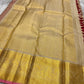 Senthamarai – Deep Cherry Red Zari Kattam Pure Kanchipuram Silk Saree with Biscuit Beige Border, Pink Peacock Motifs & Zari Striped Blouse (Silk Mark Certified)