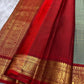 Sorgavaasal Kili , stunning motif in  golden dove grey and red zari kattam zari woven yazhi buttas in pure silk kanchipuram