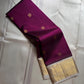 Varuni — Deep Purple & Magenta Shot Kanchipuram Silk Saree
Gold Zari Peacock Motifs on Luxurious Pure Silk
Antique Gold Korvai Border with Gandaberunda Design
Intricate Temple-Inspired Pillayar Moggu Detailing
Silk mark certified
