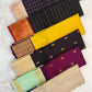 Golden Yellow and Purple Handwoven Pure Silk Kanjivaram Saree with Korvai Border and Kudhirai Butta