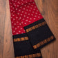 Pure handloom Madurai Sungudi cotton saree with wax-resist dyed pattern and self rettapet border in tonal colours