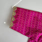 Banarasi silk blouse in Rani pink
