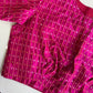 Banarasi silk blouse in Rani pink