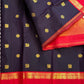 Vintage Kanjivaram saree in saturated deep violet with traditional zari buttas