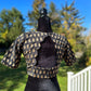 Black and gold butta blouse