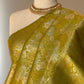 Soft silk Banarasi Katan  saree - leaf green