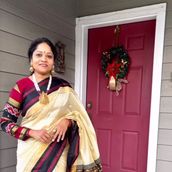 Idam Living saree shared by a client on Instagram