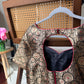 Pure silk Banarasi meenakari blouse in black, ready-made festive blouse by Idam Living