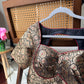 Pure silk Banarasi meenakari blouse in black, detail view