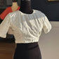 chikankari work,hakoba embroidery casual white blouse