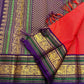 Antique gold Mayil and Yazhi figural pallu on purple-green silk thread ground — Kancheepuram Butta saree