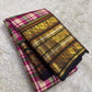 Forest green Yaanai Butta gold zari border detail of Kanchi Pattu Paalum Pazhamum saree