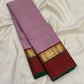 Kaal Irangiya pineapple motif zari detail on deep maroon Korvai border of mauve pink Kanjivaram saree