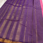 Detail of the Vairaoosi linear shimmer in the radiant pink body — fine needle-like zari lines woven continuously across the silk