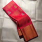 Deep maroon border with stacked heavy antique gold zari pallu — KanchiPattu Veldhari Maanga Butta saree detail
