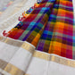 Gold zari pallu on navy Rettapet ground — Kanchipuram Paalum Pazhamum silk saree