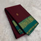 Handwoven pure silk Kancheepuram lightweight saree in arakku red with Kamalam Butta in gold zari and wide antique gold Varisaipet border — Idam Living
