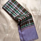 Multicolour Paalum Pazhamum handwoven pure silk Kanchipuram saree with vibrant green arakku red white olive silk check body and lavender border — full folded overview