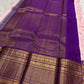 Heavy antique gold zari pallu on deep purple ground — Kanjeevaram Zari Kattam radiant pink saree
