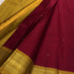 Grand antique gold Varisaipet border of the Kanjipuram lightweight saree with layered chevron, diamond-weave, and floral bands in gold zari