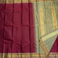 Deep Arakku Kanjeevaram saree with Rudraksham, Mayil Arai Maadam and Mulla Moggu zari border
