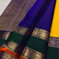 Kamalam zari buttas on turmeric yellow pure silk Kanjivaram body