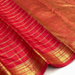 Pure silk vermilion red saree handwoven in Kanchipuram, Silk Mark certified