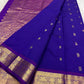 Royal Blue Handwoven Pure Silk Kanjeevaram Saree with Kili Butta