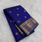 Royal Blue Handwoven Pure Silk Kanjivaram Saree with Mayil Chakram Butta