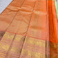 Pastel Pistachio Green Pure Silk Kancheepuram Rettapet Saree - styled detail view