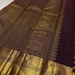 Authentic Kanchipuram silk saree with zari kattam checks and temple-city heritage weaving