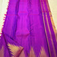 Ettukol flame motifs in antique copper zari on amethyst purple Kanjipuram silk saree — Idam Living