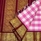 Handwoven Paalum Pazhamum saree with antique gold zari