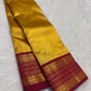 Antique gold Korvai Kanjipuram silk saree, full bridal drape