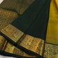 Antique Mustard Gold Kanchipuram saree with Deep Forest Green Mayil border and pallu.