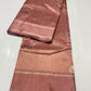 Antique Rose Pure Silk Chanderi saree displayed in natural light showing soft luminous sheen