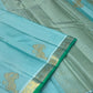 Aqua Blue zari butta detail on Kanchipuram silk saree