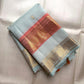 Sea Glass Aqua Handwoven Pure Silk KanchiPattu Saree with Dusty Rose Rettapet Zari Border